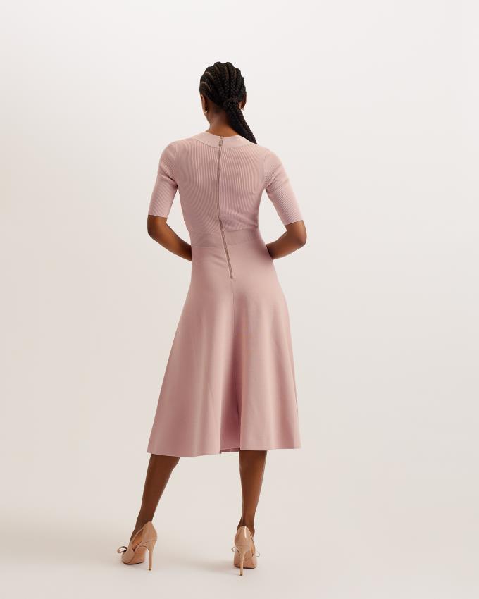 Peignoir Ted Baker Sweetheart Neckline Knit Midi Rose Femme | AZS-64700875